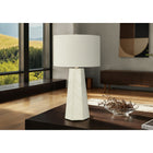 Monarch Specialties 29" H Contemporary Table Lamp - White Ceramic / Ivory / Cream Shade-This lamp features a 3-way rotary switch holding a single bulb (not included) for a maximum output of 100W/120V, allowing you to customize the lighting ambiance in your space