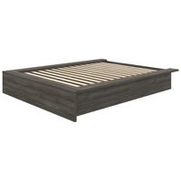 Nexera James Platform Bed - Full Size - Grey Oak-Sleek Minimalist Design: Natural blonde oak platform bed frame crafted from engineered wood for contemporary elegance