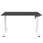Ezywork 60" Electric Height Adjustable Standing Desk - White Frame / Black Table Top-Weight Capacity: 154 lbs