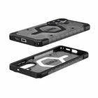 UAG Pathfinder Rugged Cell Phone Case Clear with Magnets for Galaxy S26+ - Ash/Black-Traction Grip & Oversized Tactile Buttons