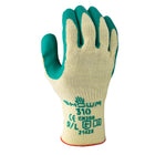 Atlas Natural Rubber Latex Rough Grip Glove - Poly/Cotton Liner - Green/Yellow - XLarge -Natural Rubber Latex