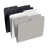 Staples Assorted Coloured File Folders - Letter Size - Neutrals - 25 Pack-File folders