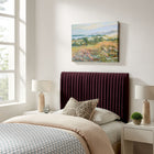 Modway Eloise Stain-Resistant Performance Velvet Twin Headboard - Mulberry-Stain-Resistant Performance Velvet
