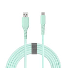 Basic Tech 6 foot Type-C Braided Cable - Mint-Sleek and tangle free
