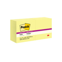 Post-it Super Sticky Notes - 3" x 3" - Canary Yellow - 1080 Sheets - 12 Pack-Revolutionary adhesive technology ensures your notes will stick securely to more surfaces