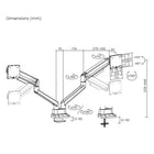 Intekview Premium Counterbalanced Dual Monitor Arm-Compatible with curved monitors