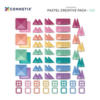 Connetix Pastel Creative Pack - 120 Pieces-Gift Idea for boys, girls and kids aged 3+ who are looking to start a magnetic tile collection or expand the possibilities of play