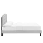Modway Amber Performance Velvet Twin Platform Bed - Light Grey-8