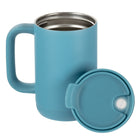 Gry Mattr Stainless Steel Mug with Handle - 500 mL - Blue-Comfortable integrated handle for easy carrying