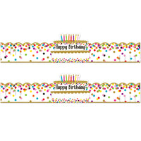 Teacher Created Resources Confetti Happy Birthday Crowns - 2 Packs of 30-Perfect party favors and great for use in a classroom to celebrate the birthday star