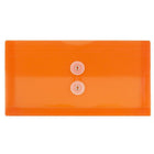 JAM Paper #10 Plastic Envelopes with Button and String Tie Closure, 5.25 x 10, Orange Poly, 24 Pack (921B1ORg)-Material: plastic