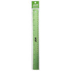 JAM Paper Strong Aluminum Ruler - 12" - Lime Green-Ruler is semi flexible, has rounded corners and features a non-skid cork backing so it will stay put when used on all surfaces