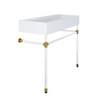 Modway Redeem 40" Acrylic Wall-Mount Bathroom Vanity - Clear/White-Ceramic Sink Basin