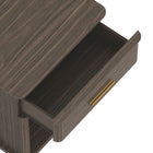 Manhattan Comfort Clifford Traditional 1-Drawer Nightstand - Walnut-Sleek Hardware: Modern drawer pull adds contrast and a clean, contemporary touch