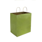 Reliabag Paper Bags - Twist Handles - 14" W x 10" D x 15.75" H - Lime - 50 Pack-Made by the premium lime kraft paper with the re-enforced flat bottom