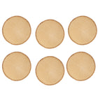 Maxwell & Williams Table Accents Placemat Round - 38 cm - Natural - 6 Pack-Wipe with Wet Cloth