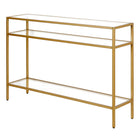 Hudson&Canal Siviline 42"W Console Table - Brass-Table has a weight capacity of 30 lbs