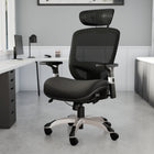 Staples Hyken XL Ergonomic Fabric Swivel Big & Tall Chair - Black-Adjustable seat height and depth to accommodate those over 6-ft tall  