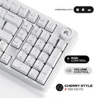 Cybeart Akula 99 Full Size Tri-Mode Wireless RGB Gaming Keyboard - White-Cybeart MK I Gen 1 pre-lubed switches with 1.5 mm actuation and 60 million keystroke durability for fast precision. Full N-Key Rollover with 100 % anti-ghosting ensures every keystroke registers accurately