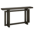 Hudson&Canal Breslow 55"W Console Table - Alder Brown-A modern transitional design for your entryway, living room, den, and more