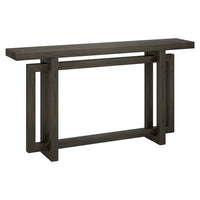 Hudson&Canal Breslow 55"W Console Table - Alder Brown-A modern transitional design for your entryway, living room, den, and more