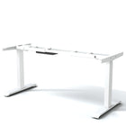 MotionGrey Motion Series Electric Height Adjustable Standing Desk with German Dual Motors for Home and Office- White-Industrial grade steel standing desk leg frame