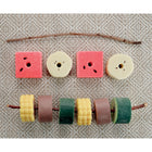 Yellow Door Sensory Play Stones Threading Kebabs 12-Piece Set-Measures approximately 2".