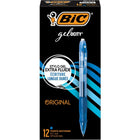 BIC Gelocity Gel Pens Retractable – 0.7mm – Blue – 12 Pack-Soft contoured grip provides maximum comfort and control