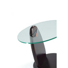 Manhattan Comfort Artesia 19.68" Modern Glam End Table - Dark Walnut-Tabletop Diameter Measures 19.68 inches