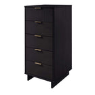 Manhattan Comfort Granville 23.62" Modern Tall Narrow Dresser - Black-Home Assembly Required. All Hardware Included