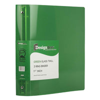JAM Paper Plastic 1.5" 3-Ring Binder - Green-Colour: Green | Be stylish and organized with colourful binders.