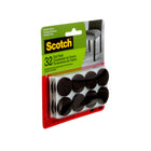 Scotch 1" Round Felt Pads - Brown - 32 Pack-Great for protecting hardwood floors