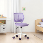 Homy Casa Teen Task Chair - Purple-Pneumatic seat-height adjustment from 16.6" to 21.3"