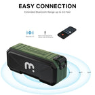 MyBat Outback Portable Rugged Waterproof Outdoor Wireless Speaker - Army Green-TWS Dual Connection: Allows pairing of two Outback speakers for an enhanced surround sound experience