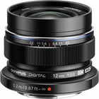 Olympus M.Zuiko Digital ED 12mm f/2 Lens - Black-12mm Focus Length