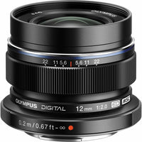 Olympus M.Zuiko Digital ED 12mm f/2 Lens - Black-12mm Focus Length