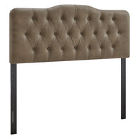 Modway Annabel Vegan Leather King Headboard - Mushroom-Faux Leather Upholstery
