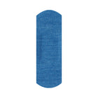 Wasip Met. Det. Fabric Strip Bandage - 7.5cm x 2.5cm - 100 Pack-Blue metal detectable strip provides instant recognition
