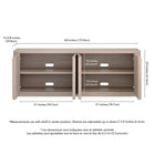 Hudson&Canal Vance Rectangular TV Stand for TV's up to 78" - Alder White-Product Dimensions: 68" L x 15.5" W x 24" H