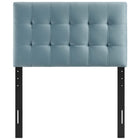 Modway Lily Biscuit Tufted Performance Velvet Twin Headboard - Light Blue-Elegant Biscuit Tufting