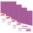 JAM Paper Mailing Address Labels - 1 x 2 5/8 - Violet Purple - 4 sets of 120-3.2 ounce