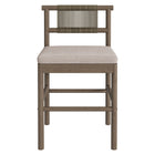 Modway Eleni Outdoor Teak Wood Counter Stools 2-Piece Set - Weathered Grey/Pebble-8