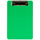JAM Paper Small Plastic Memo Clipboards with Low Profile Metal Clip - Mini (6 x 9) - Green-Colour: Green | Be stylish and organized with colourful clipboards.
