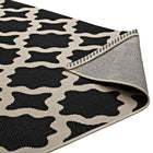 Modway Cerelia Moroccan Trellis Indoor/Outdoor Area Rug - 5 ft W x 8 ft L - Black/Beige-High Density / Machine-Woven