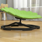 Qaba Flower-Shaped Kids Swivel Chair for Training Body Coordination - Green-A non-slip base provides safety and stability during use 