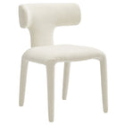 Modway Stellan Curved Back Boucle Upholstered Dining Chair - Cream - 2 Pack-Set of 2 Chairs