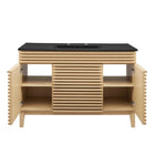 Modway Render 48" Single Sink Bathroom Vanity - Oak/Black-Fixtures Not Included