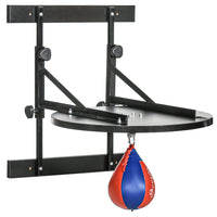 Soozier Speed Bag Platform Wall Mounted Speed Bag Boxing Height Adjustable-Heavy-duty to withstand harsh impact with tough steel and thick stitching 