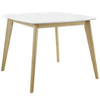 Modway Stratum 40" Dining Table - White-Mid-Century Inspired Dining Table