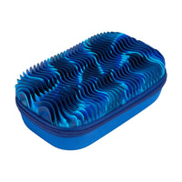 Zipit Wavey Silicone Top Storage Box - Blue-Wavey Silicone Box can hold up to 60 pens and pencils
